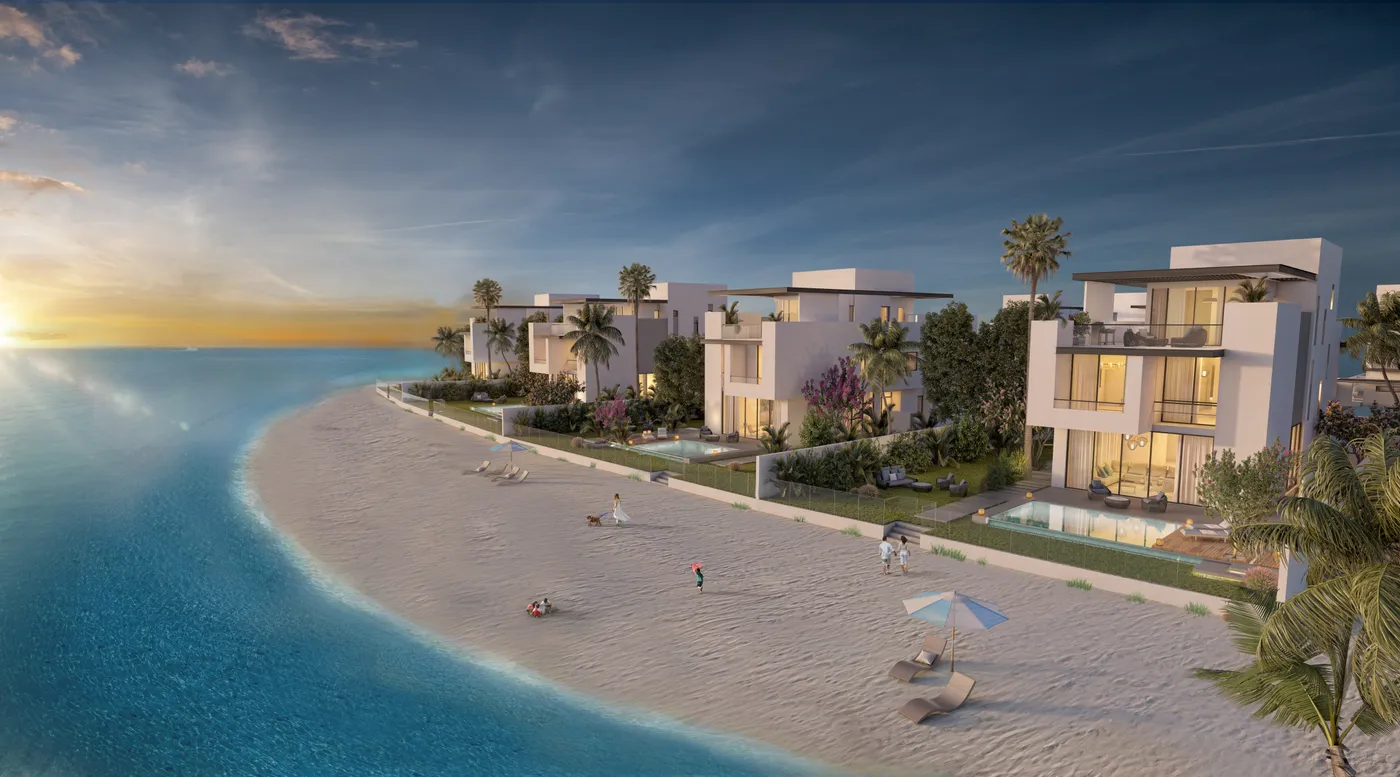 וילות מאוכלסות על חוף ⁦Sun Island⁩