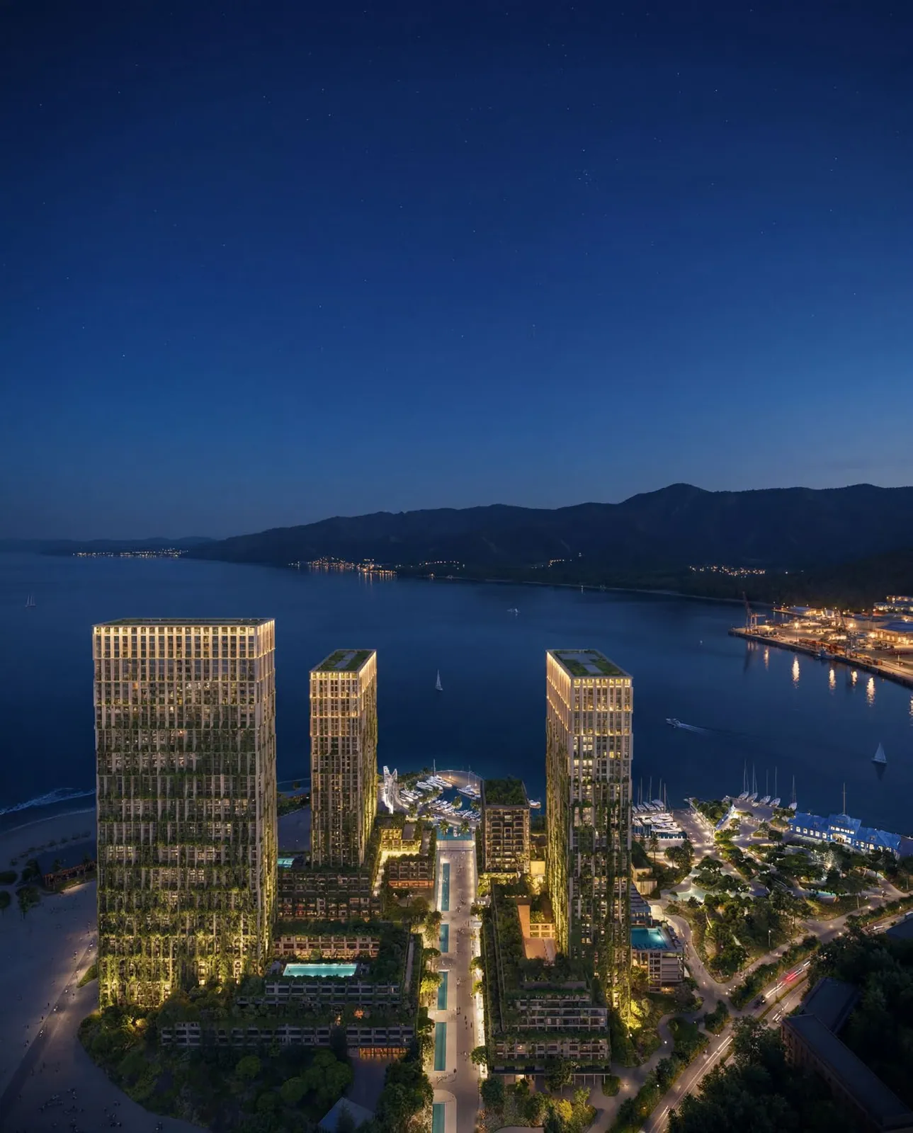 Silk Towers by Kengo Kuma, קו ראשון לים בבטומי #3